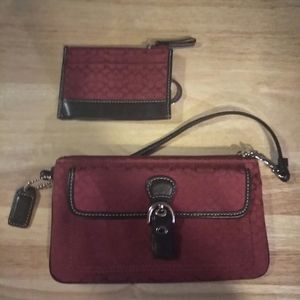 Coach wallet with change purse included.